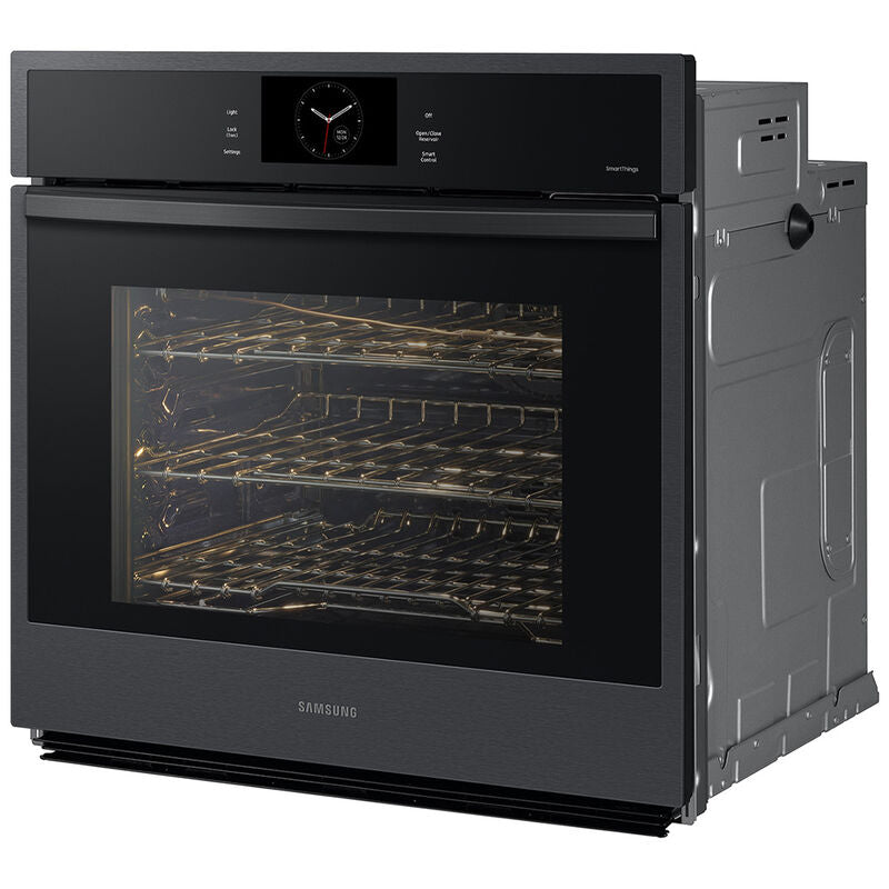 Samsung NV51CG600SMT 30 in. 5.1 cu. ft. Smart Steam Electric Single Wall Oven with Dual Convection - Matte Black
