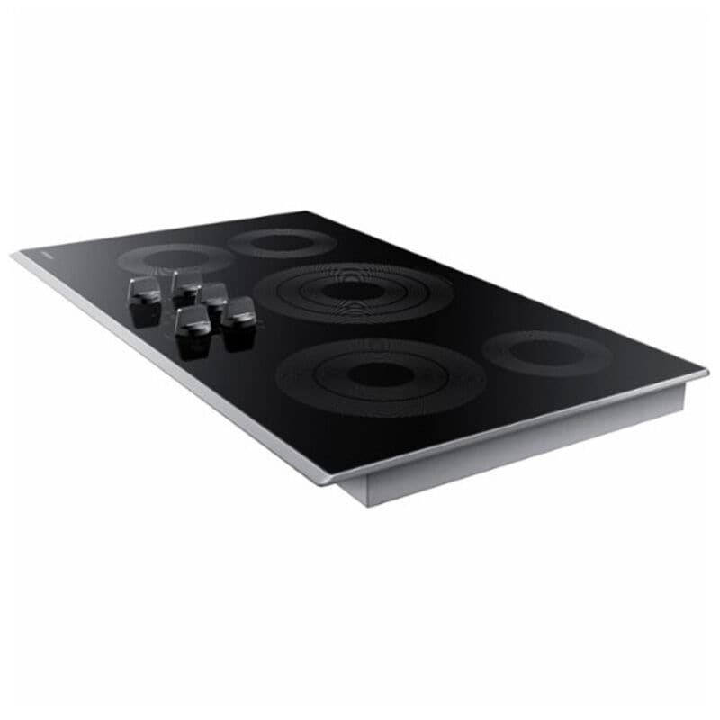 Samsung NZ36K6430RS 36 in. 5-Burner Smart Electric Cooktop with Simmer Burner & Power Burner - Stainless Steel