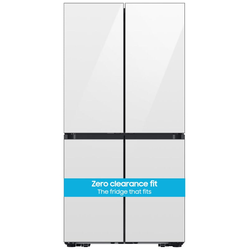 Samsung RM80F22WEW Bespoke 36 in. 22.8 cu. ft. Smart Counter Depth 4-Door French Door Refrigerator with Internal Water Autofill Pitcher - White Glass