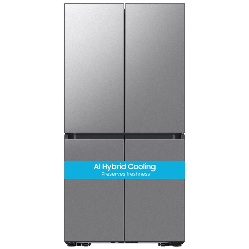 Samsung RM80F23VMR Bespoke 36 in. 23.5 cu. ft. Smart Counter Depth 4-Door French Door Refrigerator with AI Hybrid Cooling, Beverage Center & Internal Water Autofill Pitcher - Custom Panel Ready