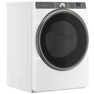 Whirlpool 27 in. 7.4 cu. ft. Smart Stackable Gas Dryer with Sensor Dry, Sanitize & Steam Cycle - White
