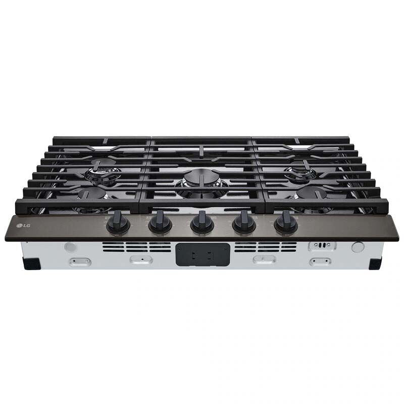 LG CBGJ3623D 36 in. 5-Burner Natural Gas Cooktop with Simmer Burner & Power Burner - Black Stainless