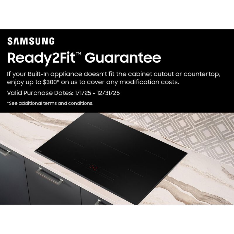 Samsung CC70F36S2D 36 in. 5-Burner Smart Induction Cooktop with Simmer Burner & Power Burner - Black