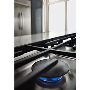 KitchenAid KCGS950ESS 30 in. Gas Cooktop, 5 Sealed Burners - alternate angle 2 | Varouj Appliances