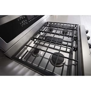 KitchenAid KFGD500ESS 30 in. Double Oven Gas Range with Griddle - alternate angle 2 | Varouj Appliances