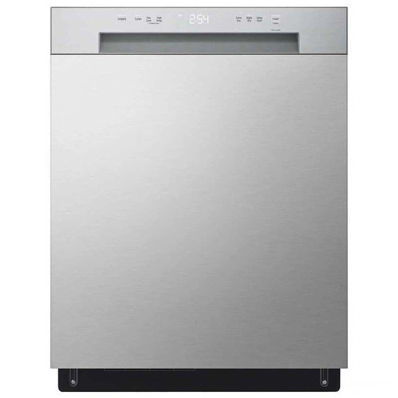 LG LDFC2423V 24 in. Front Control Dishwasher with 52 dBa Sound Level, Dynamic Dry & Pocket - Stainless Steel Look