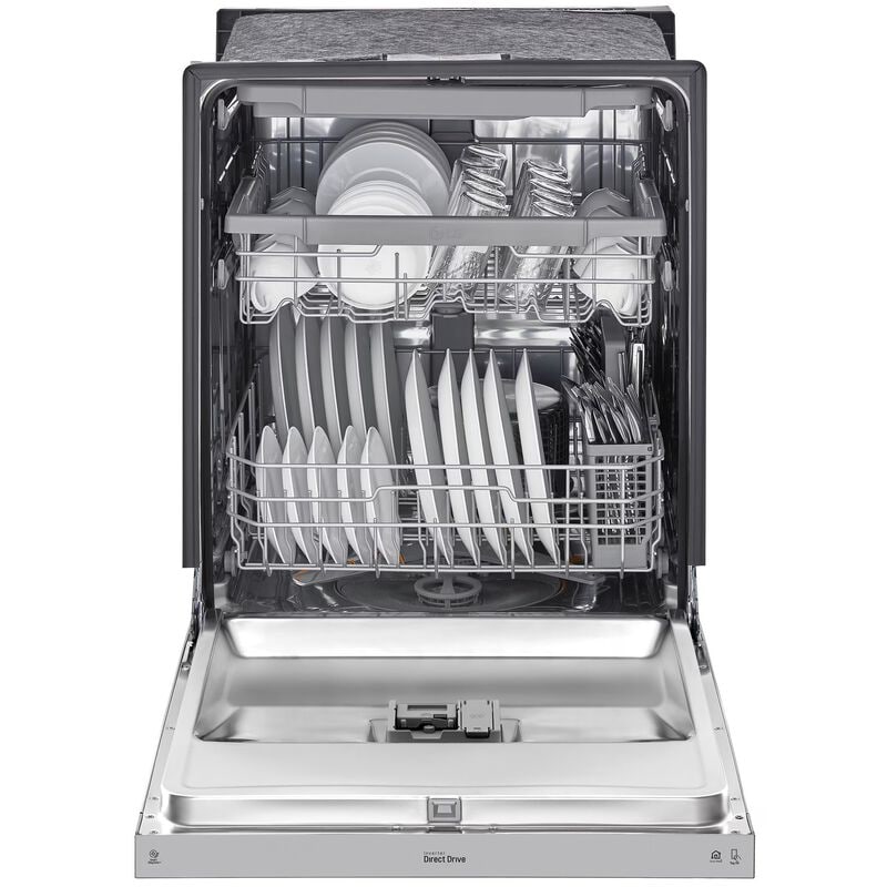LG LDFN4542S 24 in. Front Control Dishwasher with 48 dBa Sound Level, 3rd-Rack, Dynamic Dry & Pocket - PrintProof Stainless Steel
