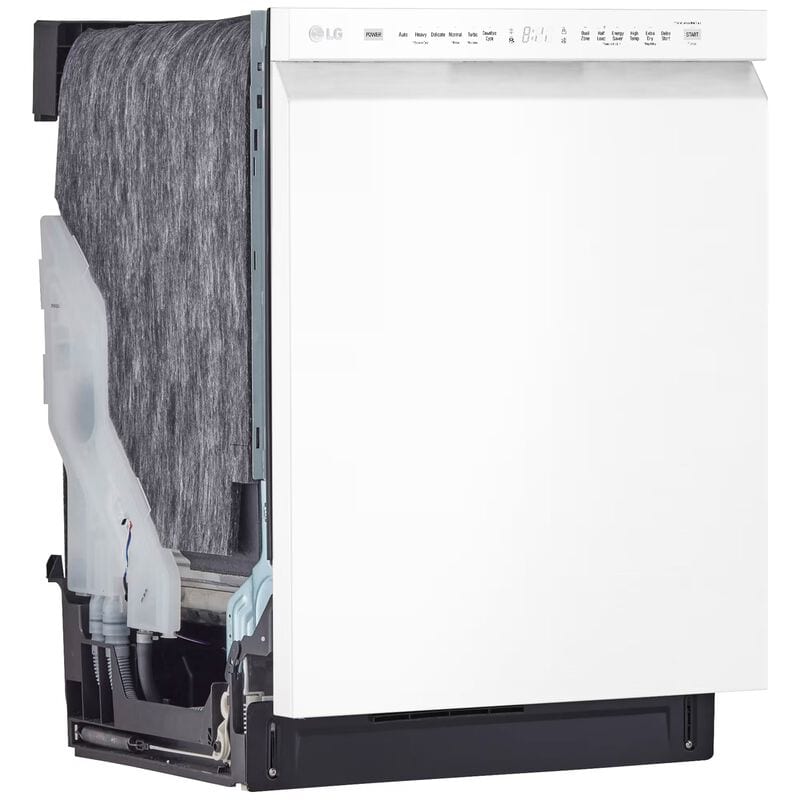 LG LDFN4542W 24 in. Front Control Dishwasher with 48 dBa Sound Level, 3rd-Rack, Dynamic Dry & Pocket - White