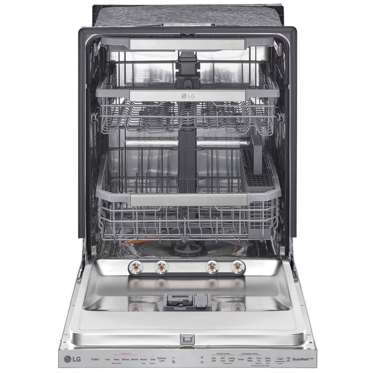 LG LDP6810SS 24 in. Top Control Smart Dishwasher with 44 dBa Sound Level, 3rd-Rack, Dynamic Dry & Pocket - PrintProof Stainless Steel