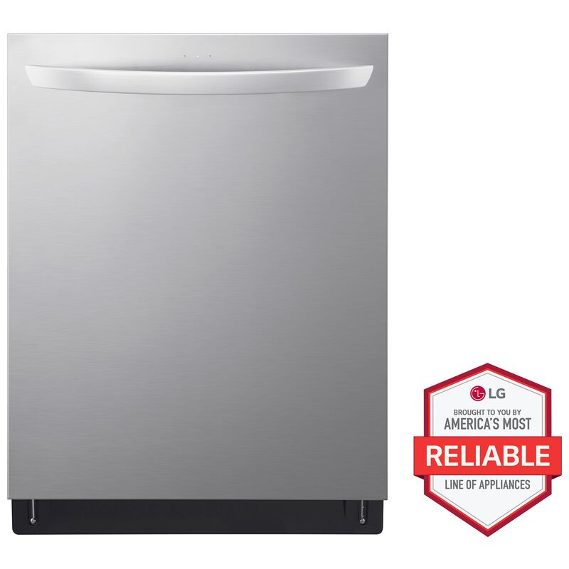 LG LDTH5554S 24 in. Top Control Smart Dishwasher with 46 dBa Sound Level & 3rd-Rack - PrintProof Stainless Steel
