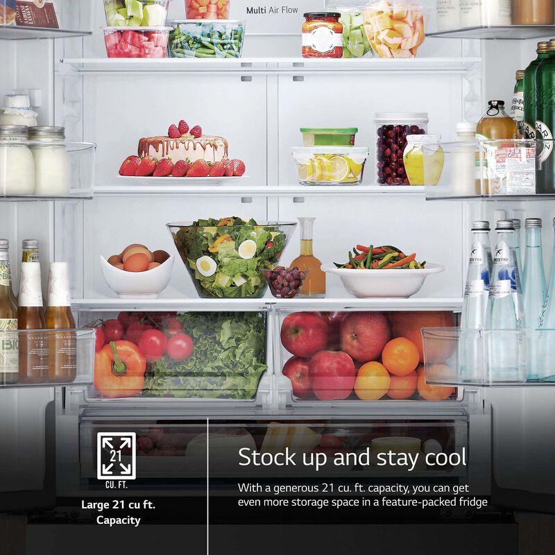 LG LF21G6200S 33 in. 20.8 cu. ft. Smart Counter Depth French Door Refrigerator with Ice Maker - PrintProof Stainless Steel