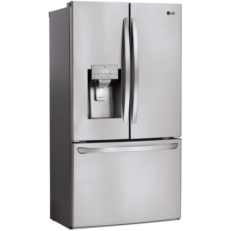 LG LRFS28XBS 36 in. 27.7 cu. ft. Smart French Door Refrigerator with Ice & Water Dispenser - PrintProof Stainless Steel