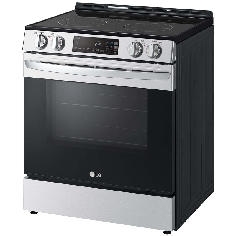 LG LSEL6331F 30 in. 6.3 cu. ft. Smart Slide-In Electric Range with Radiant Burners - PrintProof Stainless Steel