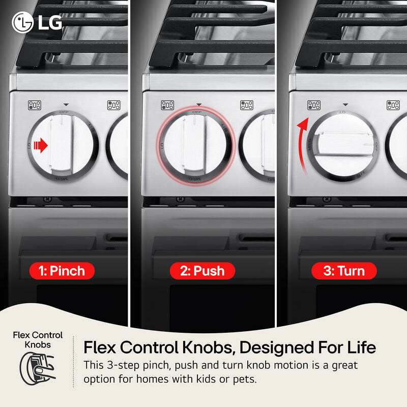 LG LSEL6337XE 30 in. 6.3 cu. ft. Smart Air-Fry True European Convection Slide-In Electric Range with Radiant Burners - PrintProof Stainless Steel