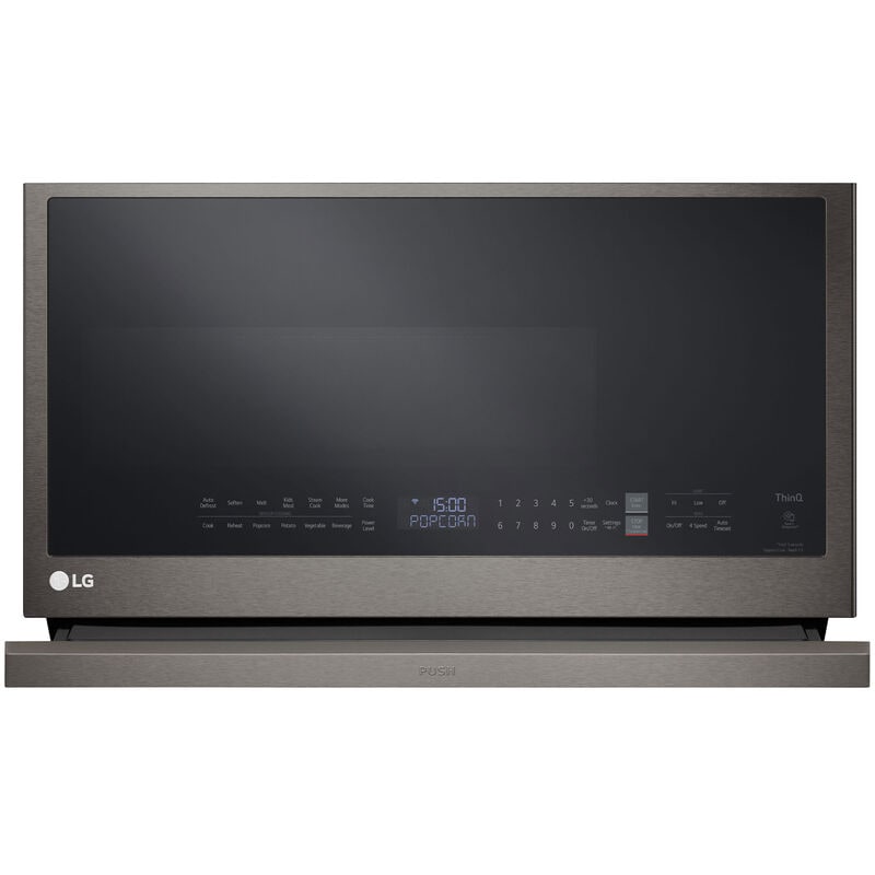 LG MVEL2137D 30 in. 2.1 cu. ft. 1050W Smart Over-the-Range Microwave with 400 CFM & Sensor Cooking - PrintProof Black Stainless Steel
