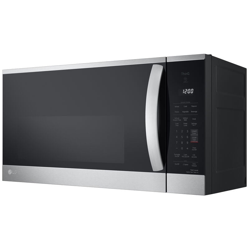 LG MVEM1825F 30 in. 1.8 cu. ft. 1000W Smart Over-the-Range Microwave with 300 CFM & Sensor Cooking - PrintProof Stainless Steel
