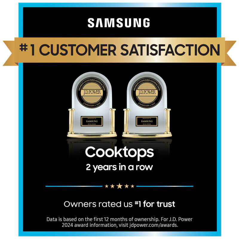 Samsung NA30N7755TS 30 in. 5-Burner Smart Natural Gas Cooktop with Griddle, Simmer Burner & Power Burner - Stainless Steel