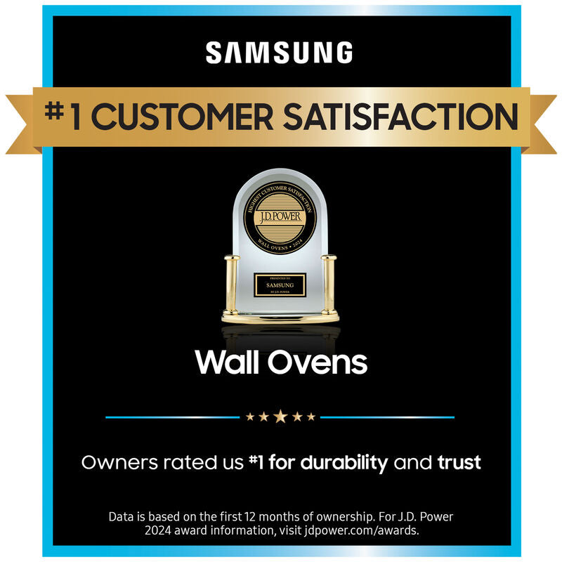 Samsung NV51T5511DS 30 in. 10.2 cu. ft. Smart Top Control Electric Double Wall Oven - Stainless Steel