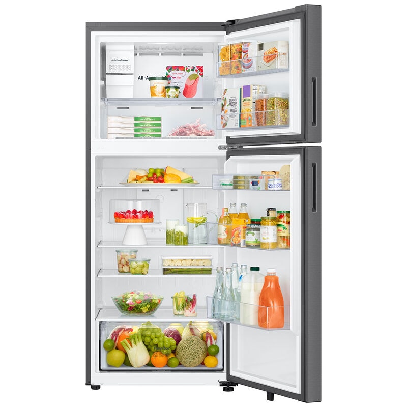 Samsung RT70F18LASR 28 in. 17.5 cu. ft. Smart Garage-Ready Top Freezer Refrigerator with Ice Maker - Fingerprint Resistant Stainless Steel