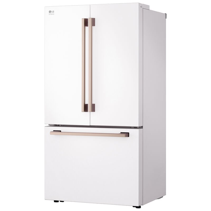 LG SRFB27W3 Studio 36 in. 26.5 cu. ft. Smart Counter Depth French Door Refrigerator with Internal Water Dispenser - Essence White