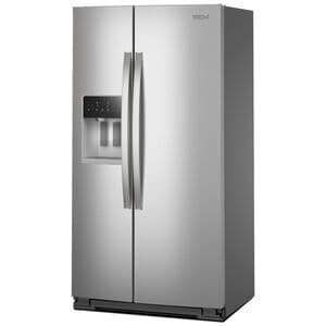 Whirlpool 36 in. 20.9 cu. ft. Counter Depth Side-by-Side Refrigerator with Ice & Water Dispenser - Fingerprint Resistant Stainless