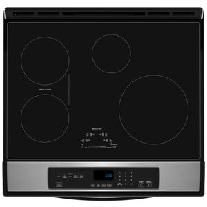 Whirlpool 30 in. 6.4 cu. ft. Air Fry True European Convection Slide-In Electric Range with 4 Induction Burners - Stainless Steel
