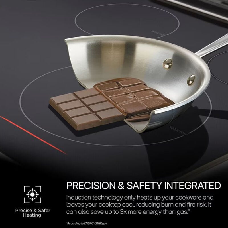 LG CBIH3617BE 36 in. 5-Burner Smart Induction Cooktop with UltraHeat 5.0kW Element, Simmer Burner & Power Burner - Black