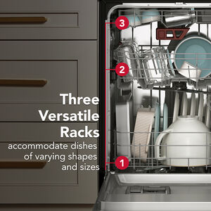 KitchenAid KDFS324SPS 24 in. Full Console Built-In Dishwasher - alternate angle 3 | Varouj Appliances