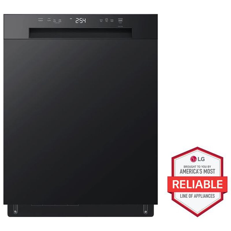 LG LDFC2423B 24 in. Front Control Dishwasher with 52 dBa Sound Level, Dynamic Dry & Pocket - Black