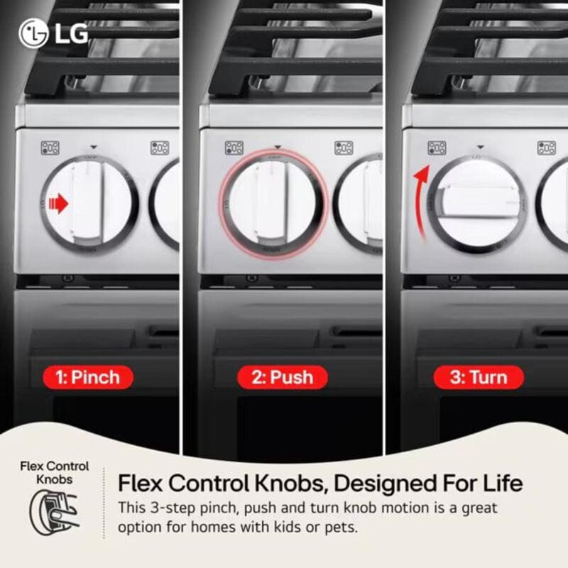 LG LSEL6335ZE 30 in. 6.3 cu.ft. Smart Air-Fry True European Convection Slide-In Electric Range with Radiant Burners - Black Stainless Steel
