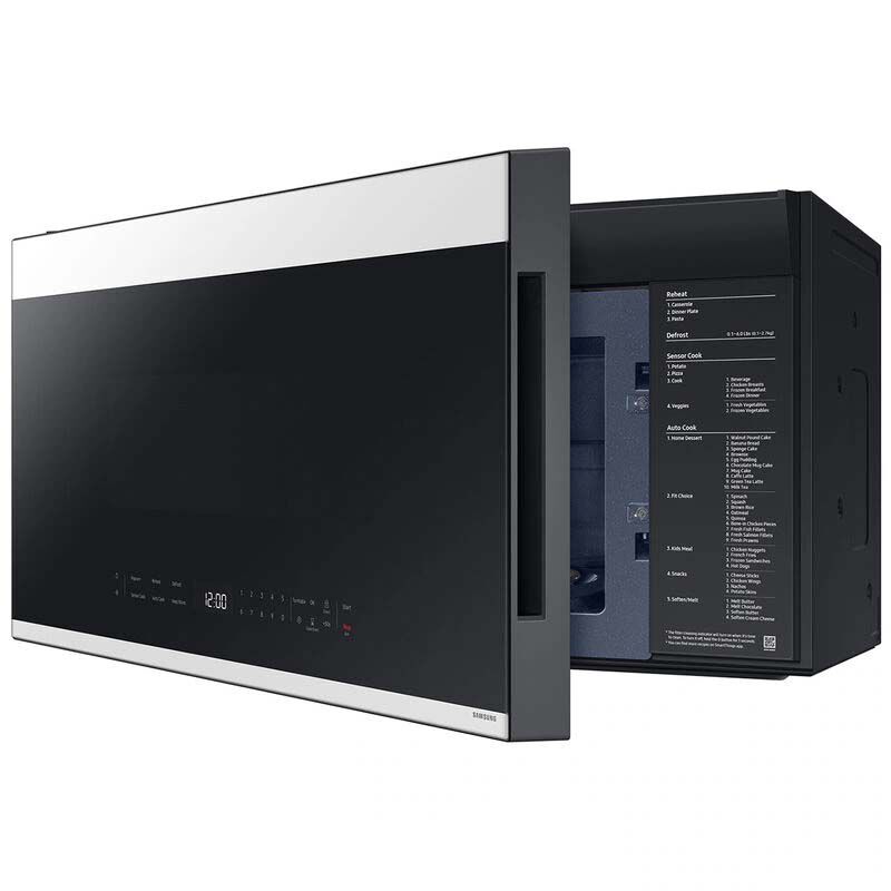 Samsung ME21DB650012 Bespoke 30 in. 2.1 cu. ft. 1000W Smart Over-the-Range Microwave with 400 CFM & Sensor Cooking - White Glass