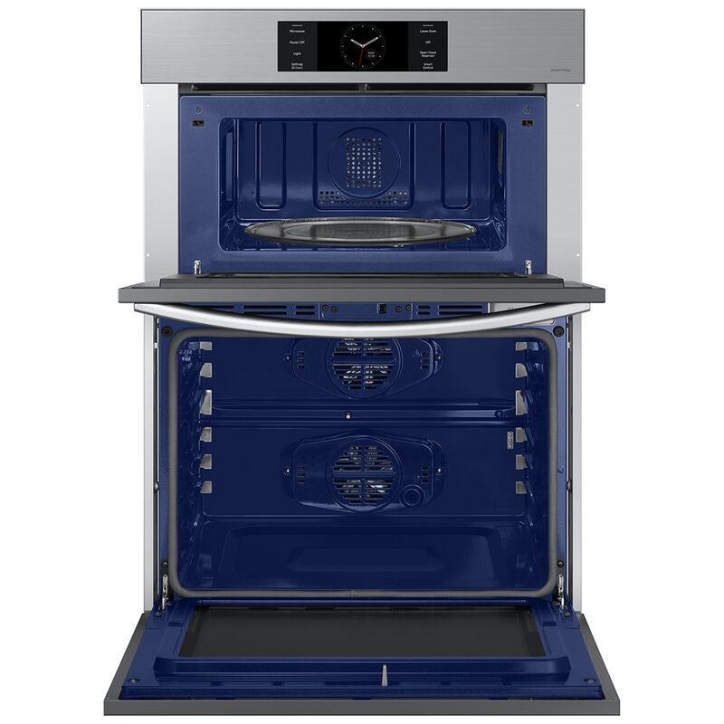 Samsung NQ70CG700DSR Bespoke 30 in. 7 cu. ft. Smart Speed/ Steam Electric Microwave/Wall Oven Combo with Dual Convection & Sensor Cooking - Stainless Steel