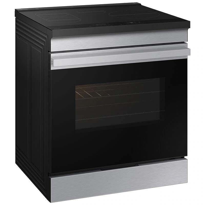 Samsung NSI6DG9300SR Bespoke 30 in. 6.3 cu. ft. Smart Air Fry Standard Convection Slide-In Electric Range with 4 Induction Burners - Stainless Steel