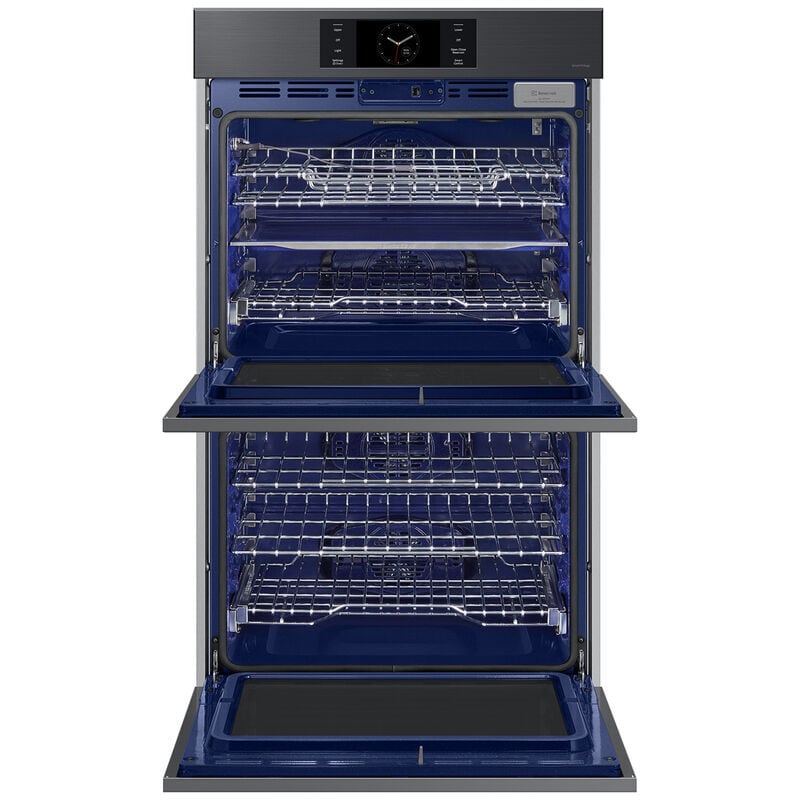 Samsung NV51CG700DMT Bespoke 30 in. 10.2 cu. ft. Smart Top Control SteamElectric Double Wall Oven with Dual Convection - Matte Black