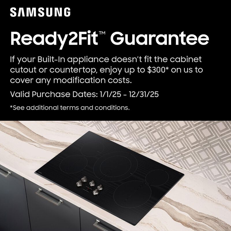 Samsung NZ36FG5332RK 36 in. 5-Burner Electric Cooktop with Simmer Burner & Power Burner - Black