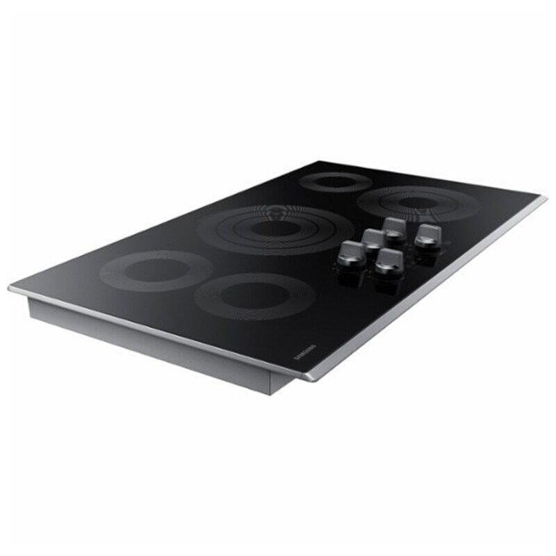 Samsung NZ36K6430RS 36 in. 5-Burner Smart Electric Cooktop with Simmer Burner & Power Burner - Stainless Steel