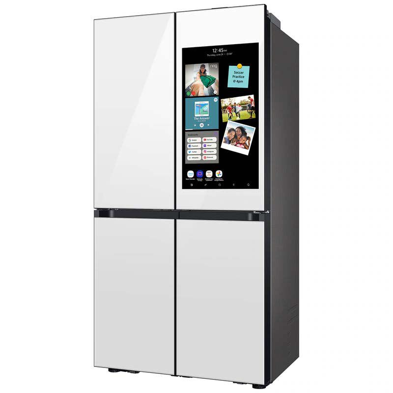 Samsung RF23DB990012 Bespoke 36 in. 22.5 cu. ft. Smart Counter Depth 4-Door French Door Refrigerator with Internal Water Dispenser - White Glass