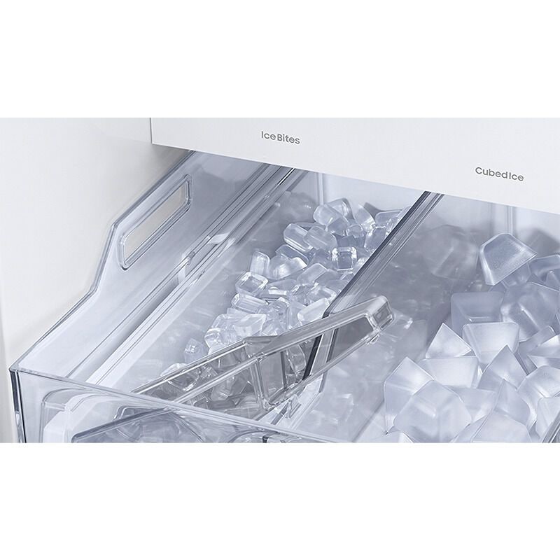 Samsung RS28CB760012 Bespoke 36 in. 28.0 cu. ft. Smart Side-by-Side Refrigerator with Internal Water Dispenser - White Glass