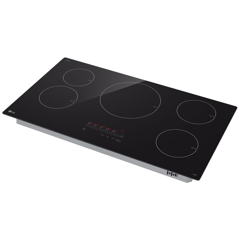 LG CBIH3613BE 36 in. 5-Burner Smart Induction Cooktop with Simmer Burner & Power Burner - Black