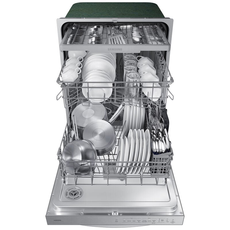 Samsung DW80CG4051SR 24 in. Top Control Dishwasher with 51 dBa Sound Level, 3rd-Rack & AutoRelease - Stainless Steel