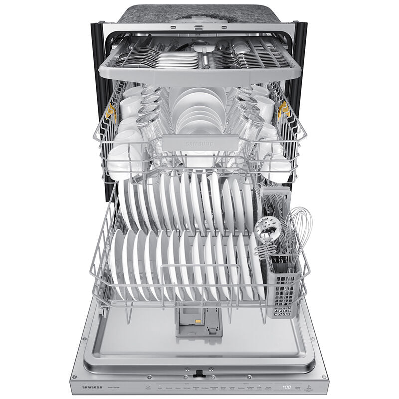 Samsung DW80CG5451SR 24 in. Top Control Smart Dishwasher with 46 dBa Sound Level & 3rd-Rack - Stainless Steel