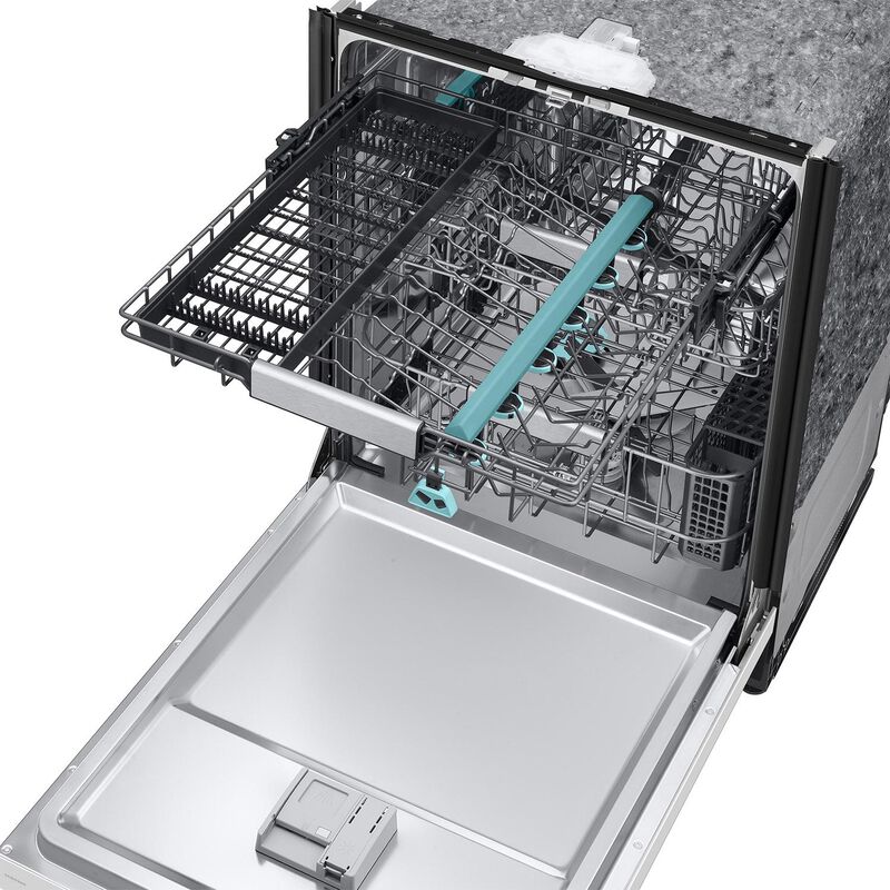 Samsung DW90F89T0U12 Bespoke 24 in. Top Control Smart Dishwasher with 38 dBA Sound Level, 3rd-Rack, Smart Dry with AutoRelease Door & Pocket Handle - White Glass