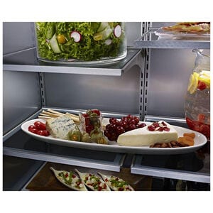 KitchenAid 36 in. Built-In 20.9 cu. ft. Counter Depth Bottom Freezer Refrigerator with Ice Maker Right Hinged - Stainless Steel