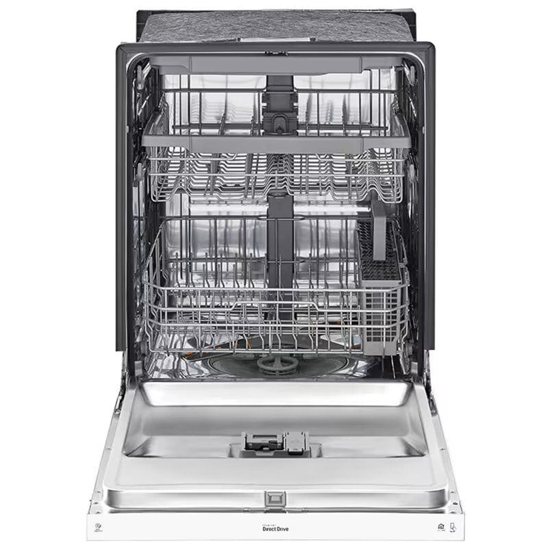 LG LDFN4542W 24 in. Front Control Dishwasher with 48 dBa Sound Level, 3rd-Rack, Dynamic Dry & Pocket - White