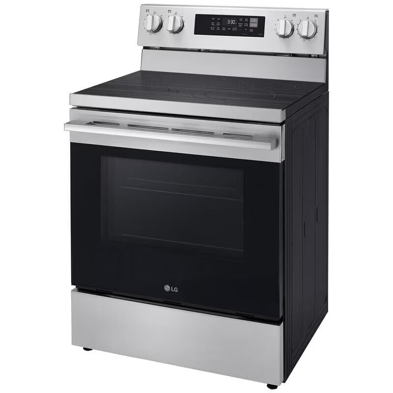 LG LREN6323YE 30 in. 6.3 cu. ft. Smart Air-Fry True European Convection Electric Range with Radiant Burners Stainless Steel