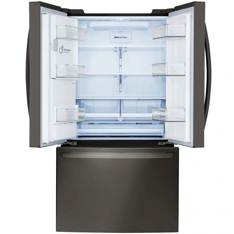 LG LRFS28XBD 36 in. 27.7 cu. ft. Smart French Door Refrigerator with Ice & Water Dispenser - PrintProof Black Stainless Steel