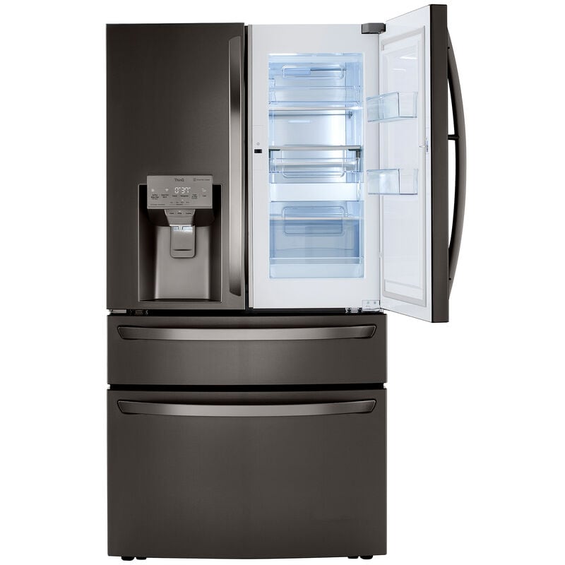 LG LRMDS3006D 36 in. 29.5 cu. ft. Smart 4-Door French Door Refrigerator with External Ice & Water Dispenser- Black Stainless Steel