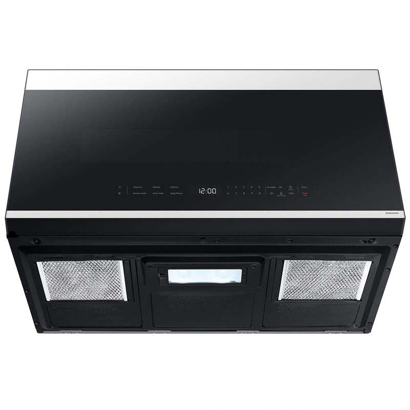 Samsung ME21DB650012 Bespoke 30 in. 2.1 cu. ft. 1000W Smart Over-the-Range Microwave with 400 CFM & Sensor Cooking - White Glass
