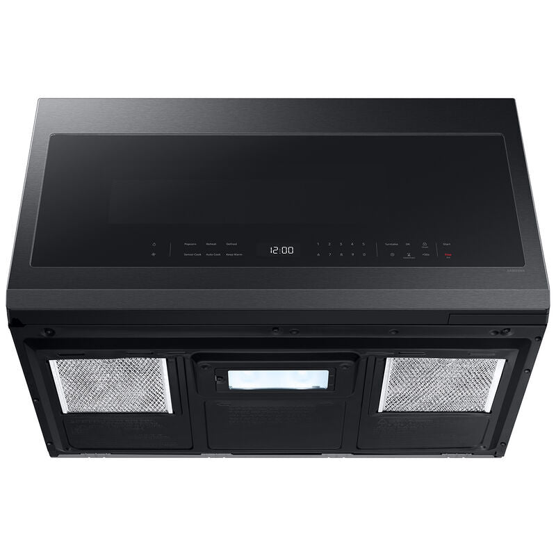Samsung ME21DG6300MT 30 in. 2.1 cu. ft. 1000W Smart Over-the-Range Microwave with 400 CFM & Sensor Cooking - Matte Black Steel