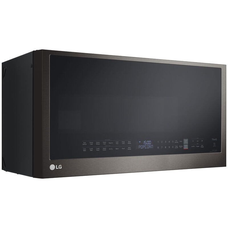 LG MHEC1737D 30 in. 1.7 cu. ft. 950W Smart Over-the-Range Microwave with 300 CFM, Convection & Sensor Cooking - PrintProof Black Stainless Steel